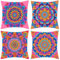 Outdoor Kissen 60x60cm Wasserfest 4er Set Kissenbezug Sofakissen Outdoor Kissenbezüge Pink Kissen Dekokissen Zierkissen Leinen Quadratische Kissenhülle, Balkon Terrasse Patio Garten Bauernhaus Dekor