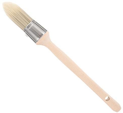 HOMSFOU Pinceau à Peinture pour Rechampir avec Poignée Bois Brosse De Peinture Biseautée pour Coins Et Plinthes pour Finitions Précises Application Facile sur Murs Et Meubles