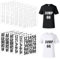 Nogeqi 12 Sheets Iron on Letters Numbers for Clothes, Iron on Transfers for T Shirts Football Shirts Running Vest Jersey DIY Crafts(Black, White)