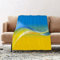 EOMKSE Kuscheldecke Flauschig Decke - weiche warme Fleecedecke 150x200cm als Decke Sofa,Ukrainische Flagge Gelb und Blau, inspiriert von Farbe, mit lebendigen Linien,Wohndecke oder Couchdecke überwurf