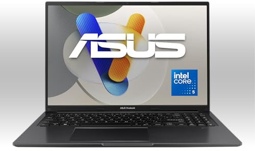 ASUS Vivobook 16 X1605VA Laptop | 16 WUXGA 16:10 IPS Display | Intel Core 5 120U | 16GB RAM | 512GB SSD | Intel Graphics | Win11 Home | QWERTZ | Indie Black