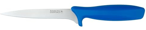 Rockingham Forge Essentials Blue Handle Filleting Knife Flexible 15cm for Raw Fish - Coloured Knives for Food Hygiene, Allergen and Intolerance - Colour Coded Stainless Steel Kitchen Knives