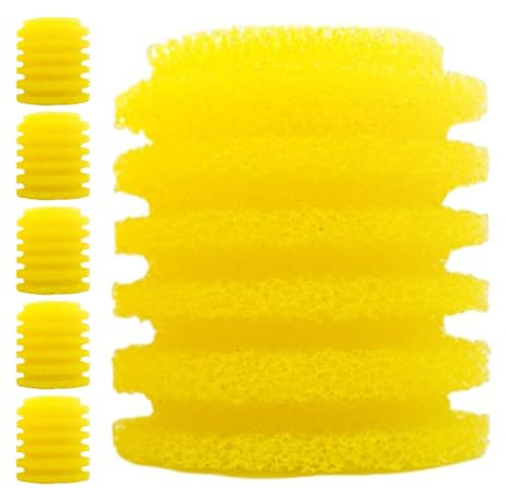 Levemolo 6 Stück Filterschwamm für Aquarium und Teich Schwammfilter aus Gelb Schwammmaterial mit Feiner Filtration für Heim Aquarien und Fischbecken