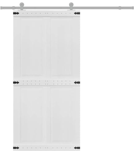 vidaXL Scheunentür CORONA 100 x 210 cm Massives Kiefernholz Weiß
