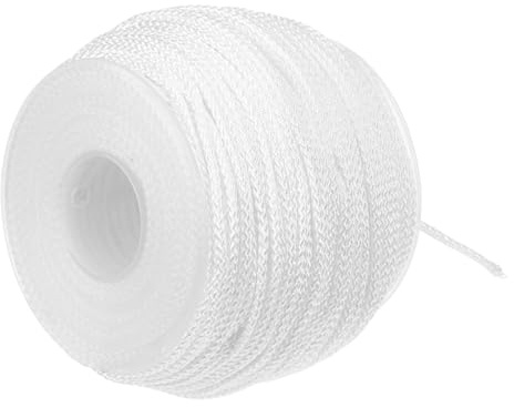 Cabilock Ficelle en Nylon Blanc 50 Mètres pour Stores Romains Tressage Facile, Remplacement de Stores et Décoration de Fenêtres