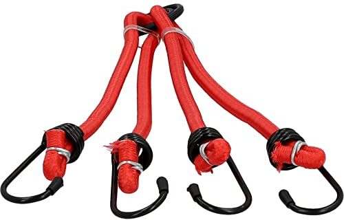 Fischer Unisex – Erwachsene Spanngurt, rot, Länge: 50 cm