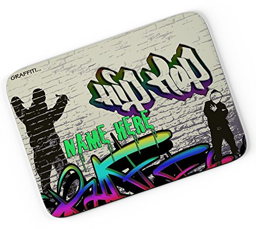 Personalised Mouse Mat HIP HOP GRAFFITI WALL ST159 Computer Pad PC Laptop Gamer Work Teacher Gift