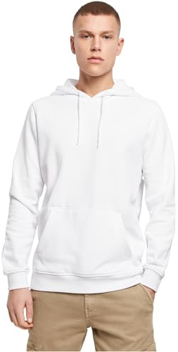 Build Your Brand Herren Kapuzenpullover Heavy Hoody, lässiger Hoodie für Männer, S, white