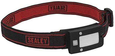 Sealey Rechargeable COB LED Head Light Lamp with Auto Sensor Upto 4hrs Run Time **LED360HT Black**