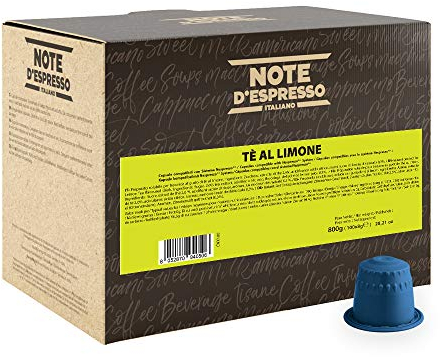 Note D'Espresso, Tè al Limone, Capsule Compatibili Soltanto con Sistema NESPRESSO*, 100 caps X 8g