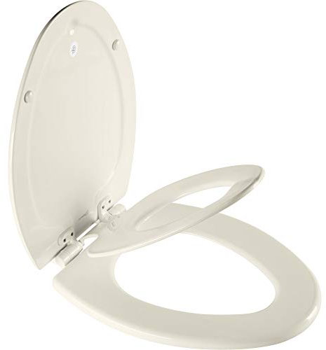 Mayfair 1888SLOW 346 NextStep2 Toilet Seat, Biscuit, Elongated