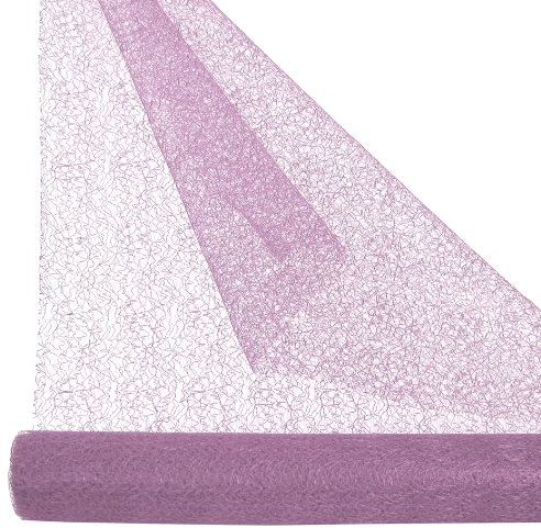 1 Rolle CRAQUELEE Dekostoff, Netzstoff z.B. Tischläufer, Tischdecke, Tischband. 10m lang. 40cm breit. Farbe: Lila, Flieder