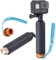 Digicharge Mango Flotante Agarre Impermeable Empuñadura Para GoPro Hero12 Hero11 Hero10 Hero 12 11 10 9, DJI OSMO Action 3, Insta360 One, Akaso Cámara de Acción Deportiva Grip de Mano Flotador Naranja