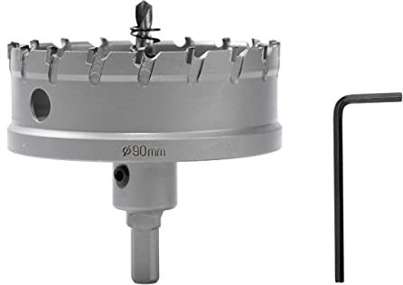 Dribotway Bimetall-Lochsäge, 90 mm, TCT-Karbid, strapazierfähig, Industriequalität, Edelstahl, Lochschneider für Mentalholz, Edelstahl, Kunststoff, Kupfer
