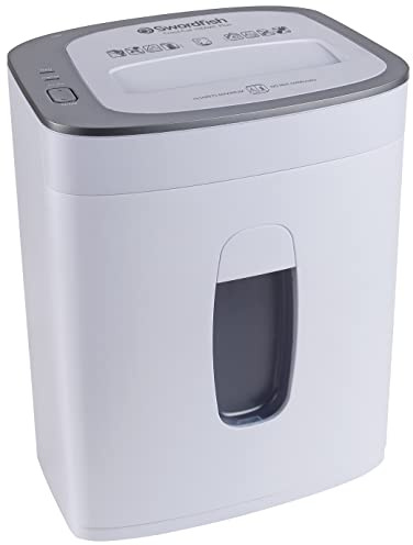 SWORDFISH 1000XC Plus 10-Sheet Cross-Cut High Security Paper/Document Shredder [40387], White