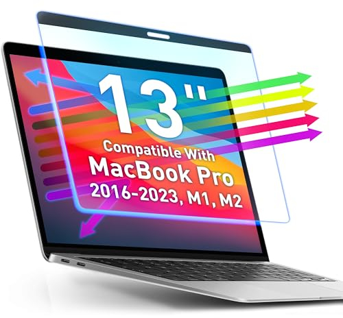 VINTEZ Magnetic Blue Light Screen Protector Compatible With MacBook Pro 13 2016, 2017, 2018, 2019, 2020, 2021, 2022, 2023, M1, M2 Anti Blue Light Blocking Filter for Laptop