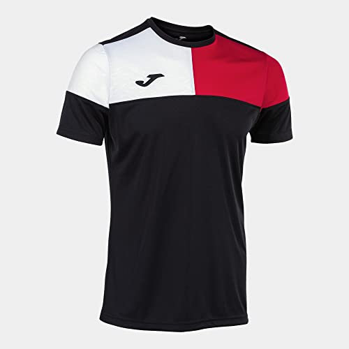 Joma Kurzarmshirt Mann Crew V schwarz rot Weiss