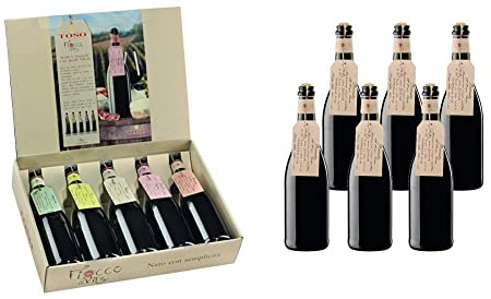 Toso S.p.a Confezione Fiocco di Vite (5 x 0.75cl): Moscato d'Asti docg, Piemonte Bianco frizzante doc5x750ml & Bonarda Dell'Oltrepo Doc Fiocco Di Vite Vino Frizzante 6x75cl