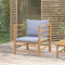 INLIFE 362281 Fauteuil de jardin, en bambou, avec coussin gris clair, 10,4 kg