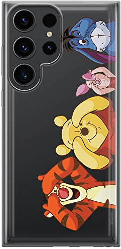 ERT GROUP Handyhülle für Samsung S23 Ultra Original und offiziell Lizenziertes Disney Muster Winnie The Pooh & Friends 036 optimal an die Form des Handy angepasst, teilweise transparent