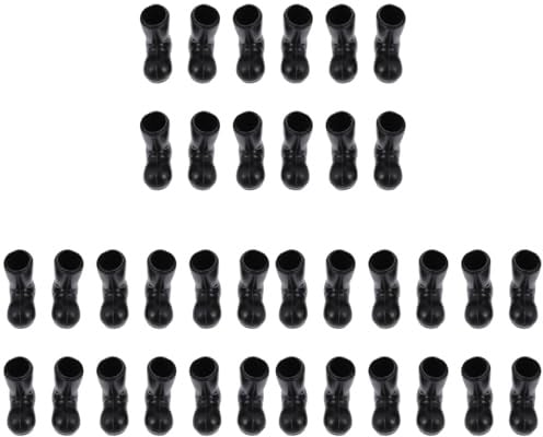 HOMSFOU 36 Pcs Christmas Boots Model Boots Shaped Ornaments Santa Model Small Pendant Miniature Santa Tiny Table Rain Child Household Skateboard Plastic