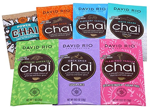 David Rio Chai Latte Probierpaket/Probierset - 7 Sorten im Portionsbeutel - 168g