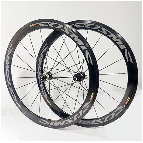 ZCXBHD Rennrad-Laufradsatz 700C*23C-25C-28C 40/50MM Aluminium-Legierung C/V Bremse Felge Schnellspanner 20H Nabe 120 Klicks Für 7 8 9 10 11 Speed Laufradsatz (Color : Black, Size : 50MM)
