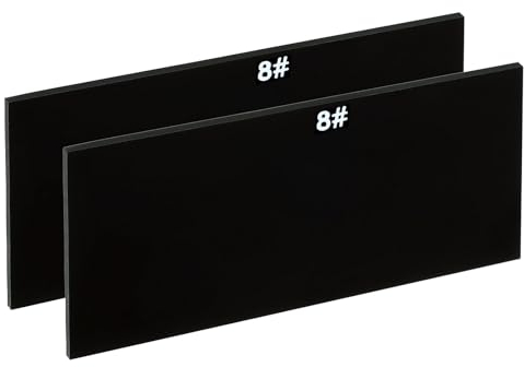 PATIKIL Soudure Len Ombre 8 Verre 4-1/4x 2, 2 Paquet Durci Verre Noir Obscurcissement Filtre Plaques Couvercles Remplacement pour Soudure Casque Capuche