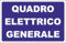 M-ITALY CARTELLO SEGNALETICO - QUADRO ELETTRICO GENERALE FONDO BLU - Adesivo Extra Resistente, Pannello in Forex, Pannello In Alluminio (30x42, Plastica)