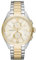 Emporio Armani Watch for Men, 2 sub dial Chronograph Movement and 43mm Case Size with Stainless Steel, Leather or Silicone Strap Silberton und Goldton, 43MM
