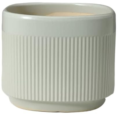 Blumentöpfe Blumentöpfe, verdickte, atmungsaktive, viereckige, hellgraue Keramik-Blumentöpfe, einfarbig, einfache Pflanzgefäße for den Anbau grüner Pflanzen im Innen- und Außenbereich Pflanzkübel ( Si