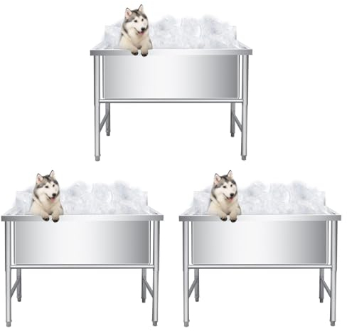 Hundepflege Badewanne, Haustier Hund Pflege Badewanne, Große Hund Badewanne Hund Badestation,Kommerzielle Haustier Pflege Wanne Für Zuhause,Professionelle Edelstahl Haustier Hund Badewanne Badewanne(8