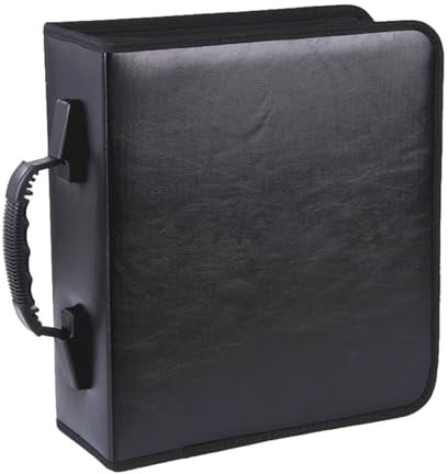 Yianyal Custodia porta DVD | Borsa organizer per DVD con cerniera – Custodia porta CD con manici per CD DVD