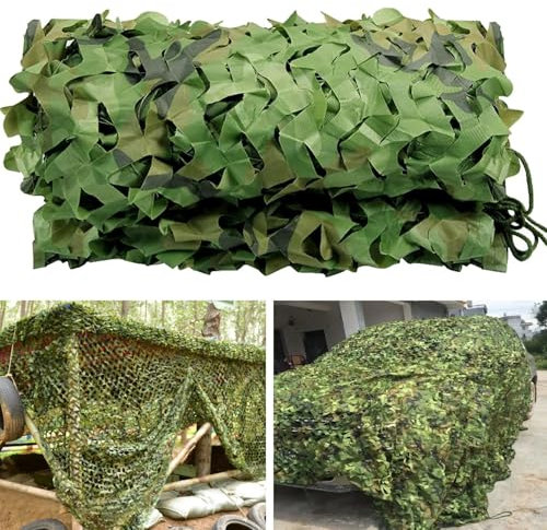 Filet De Camouflage Camping Voile D'ombrage Militaire Toile Camouflage Décoration 1.5m 2m 3.0m 4.0m 4.5m 5m 6m 7m 8m 9m 10m Filet de Camo pour Chasse Jardin Thème Parti Voiture Couvre(Vert)