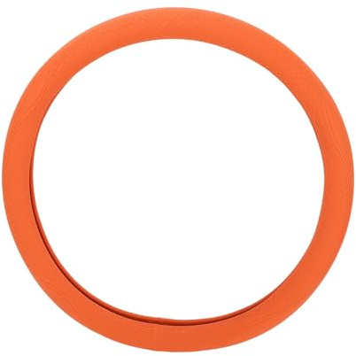 VekAuto Lenkradbezug Orange 1 STK Für Autos rutschfest Stilvoll | Kunstleder, Gummi, Durchmesser 36.5-37.9 cm, Breite 3.5 cm, Komfortgriff, Einfache Installation, Schützt Hände