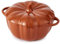 Wade WA975002ORA Medium Pumpkin Casserole Dish with Smooth Glaze Interior, Stoneware, 710ml Capacity, 19.5cm, Orange