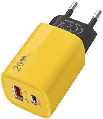 Caricatore Doppio Per Telefono - Adattatore Cubico Con Doppia Porta USB, Sicuro E Compatto, Caricabatterie Da Muro Con PD20W Fast Charging, 1 USB + 1 PD, Adattatore Da Muro Multiporta