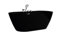 BRAIDER SUVERENIA Freistehende Badewanne Acryl Schwarz Mit Batterie 160 x 75 cm