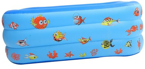 HAWILLOSCH Gonflable pour Piscine Matelas à Eau Jouet pour Garçons Filles Et Bébés Bleu Trois Couches