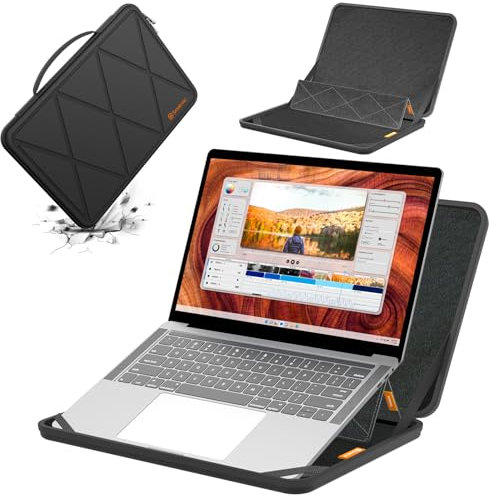 Smatree MS89 Housse de Protection en EVA Rigide avec Support Compatible pour 16 Pouce Dell Pro 16 Plus PB16250 Housse imperméable pour Ordinateur Portable