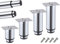 Stahlia Möbelfüße verstellbar Tischbeine Metall Chrom 150-270mm (4er Set) Ø38mm Füße für Möbel Möbelerhöhung Schrankfüsse Sofa Füße Möbelbeine Bettfüße