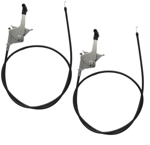 Alanmoship 483975 Cavo di controllo dell'acceleratore di ricambio, per tosaerba Scag V-Ride serie WS23-37BV-EFI, STS60-21BV, SVRII-36A-15FS costruzione in gomma metallica (2 pezzi)
