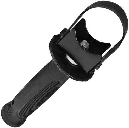 Bohrhilfegriff Ersatzgriff für Schlaghammer mit 40–49mm Innenmaß | Kunststoff und Metall, Hohler Aufbau mit Ergonomischer Form, Schwarz, für Bohrmaschinen