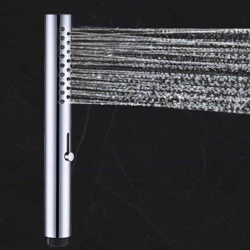 3 Modi Duschkopf Edelstahl DETBOM, Oberfläche Verchromt, Zylinder | Handbrause für Badezimmer, Shower Head Anti-Kalk, Wassersparend Sparduschkopf, Duschbrause mit 26 Loch, Brausekopf Dusche