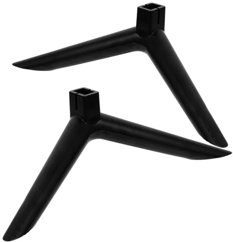 DIYEAH Pedestal Universal para TV y Monitor | Reemplazo De Patas Para Tv/Monitor De 24'', Base Antideslizante, Incluye Tornillos – Juego De 2, Negro