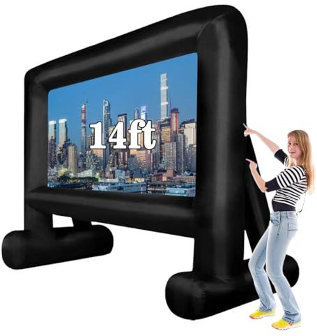 QILEBA - Écran de cinéma Gonflable de 4,3 m - Idéal pour Le Plein air