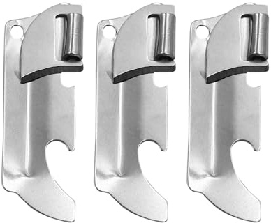 3 PCS Camping Tin Opener, Stainless Steel Military Style Can Opener, Portable Mini Manual Can Opener for Travel, Outdoor Camping, Home Kitchen and Keychain Use