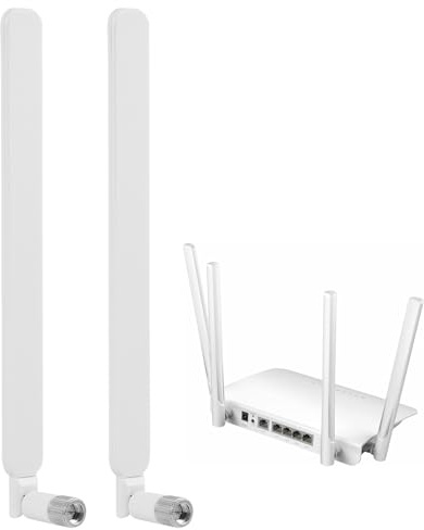 2 Pezzi Antenna 4G LTE SMA Maschio WiFi Bi-Bande, Antenna 4G LTE 10dBi Omnidirezionale, Estensione del segnale per Router 4G CPE Modem Scheda WiFi PC Fotocamera Cellulare, Lunghezza 19 cm ad alte