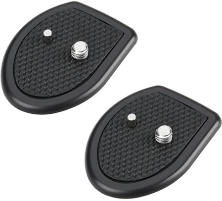 VGOL 2x Tripod Quick Release Plate with 1/4 Mounting Screw 27x27mm Compatible with Amazon Basics Lightweight 50-Inch Tripod