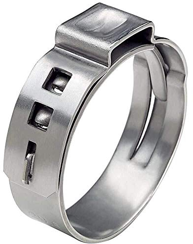 1 Ohr Schlauchschellen Schlauch Klemmen Klemmschellen Ohr Schellen Edelstahl V2A (11,1-13,1 mm, 25 Stück)